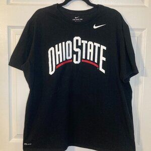 Nike Men's Ohio State Buckeyes Black Short Sleeve T-Shirt - Dri-Fit - Size XXL